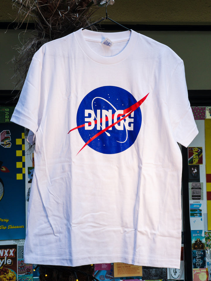 Binge Space Program T-shirt White | ビンジ 宇宙プログラームTシャツ白