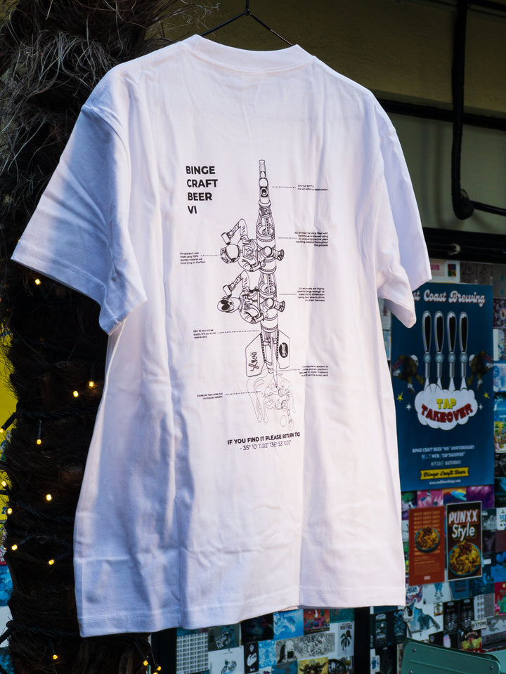 Binge Space Program T-shirt White | ビンジ 宇宙プログラームTシャツ白