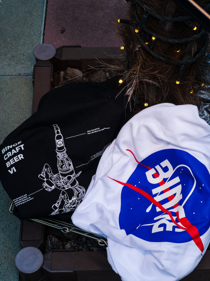 Binge Space Program T-shirt White | ビンジ 宇宙プログラームTシャツ白