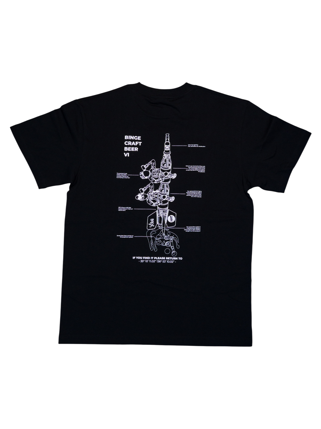 Binge Space Program T-shirt Black | ビンジ 宇宙プログラームTシャツ黒