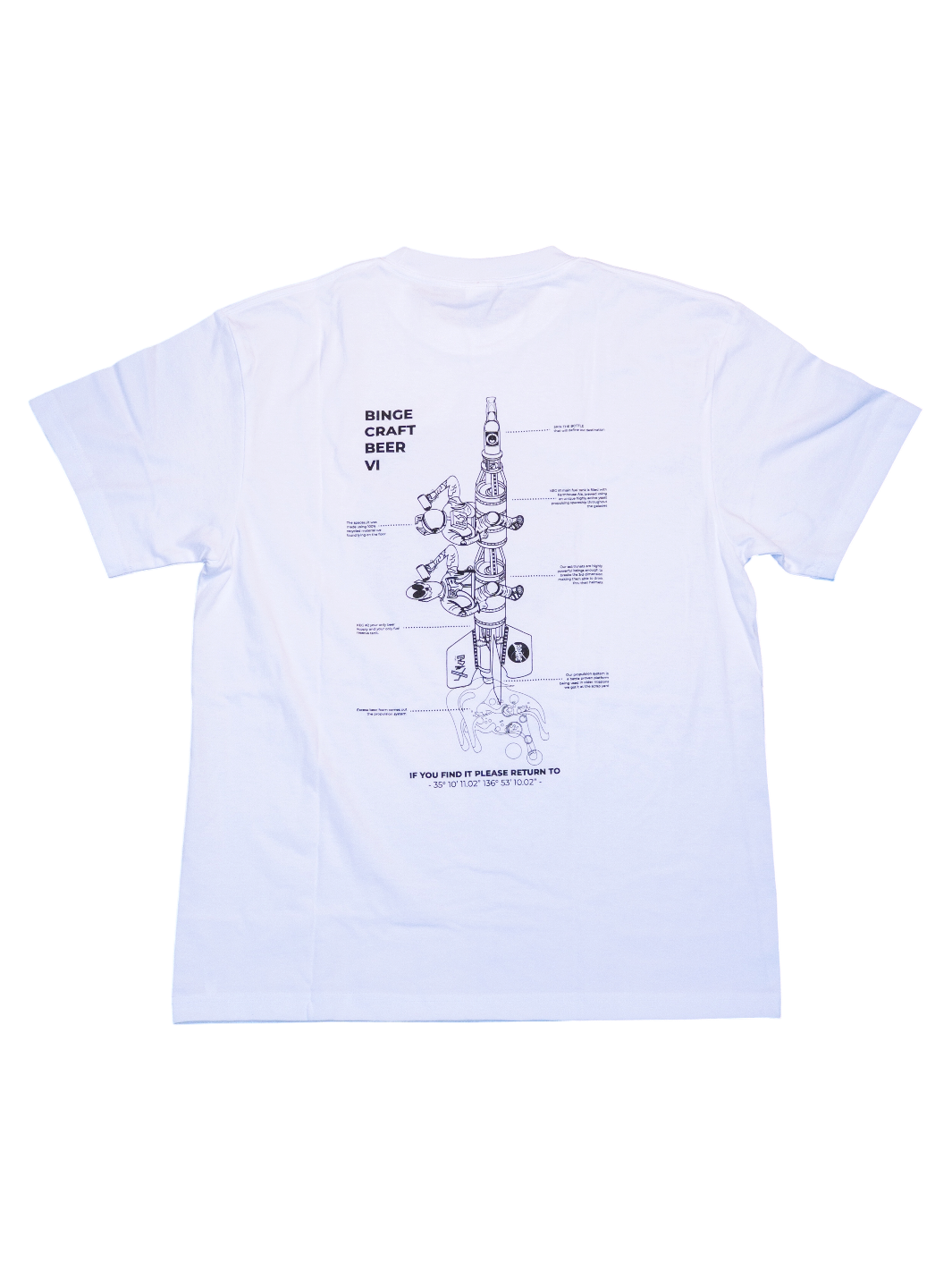 Binge Space Program T-shirt White | ビンジ 宇宙プログラームTシャツ白