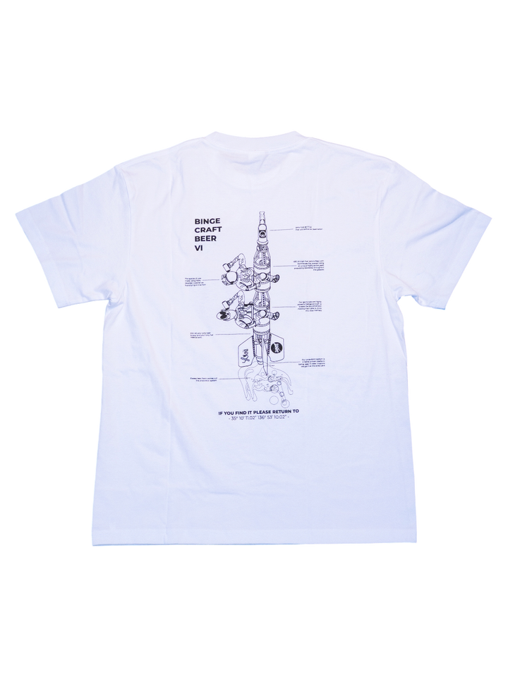 Binge Space Program T-shirt White | ビンジ 宇宙プログラームTシャツ白